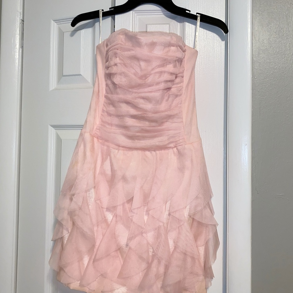 Jessica McClintock Pink Strapless Dress